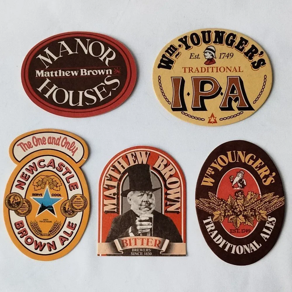 Vintage European Bar Coasters Set of 25